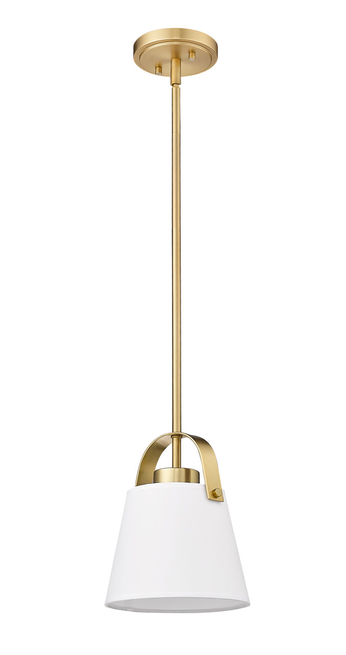 Z-LITE 743P8-HBR 1-Light Pendant, Heritage Brass