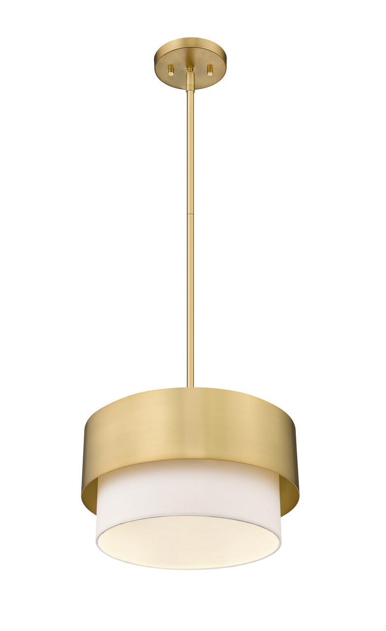 Z-LITE 495P12-MGLD 1-Light Pendant, Modern Gold