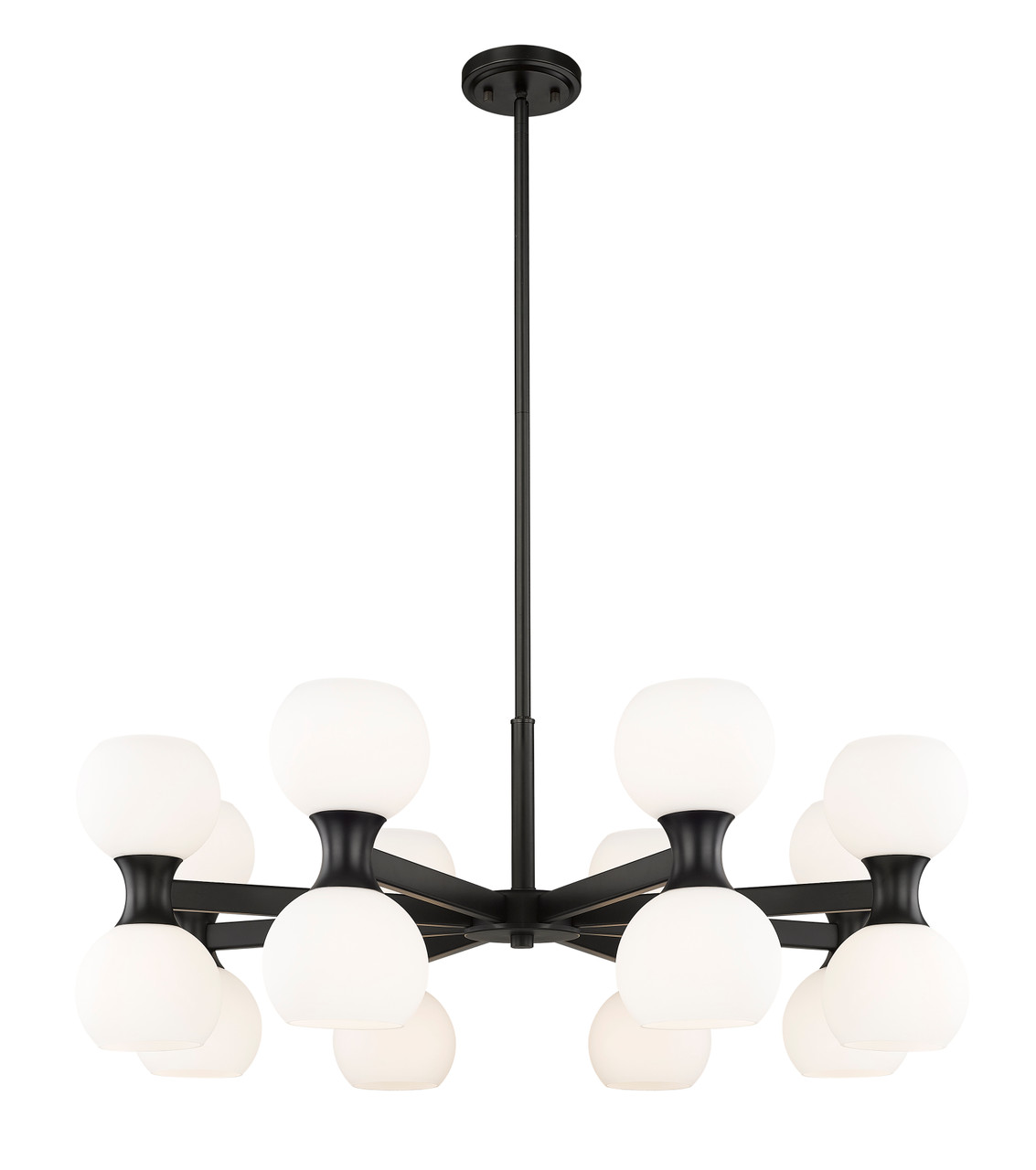 Z-LITE 494-16MB 16-Light Chandelier, Matte Black