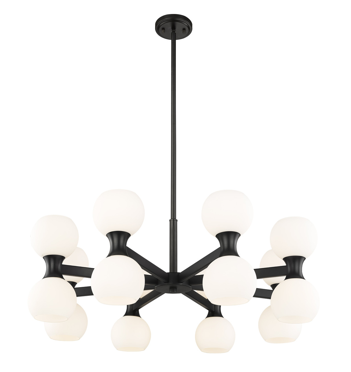 Z-LITE 494-16MB 16-Light Chandelier, Matte Black