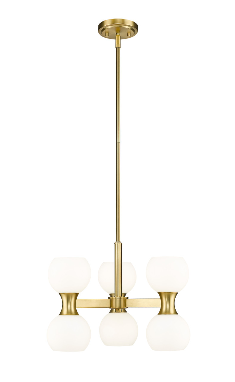 Z-LITE 494-6MGLD 6-Light Chandelier, Modern Gold