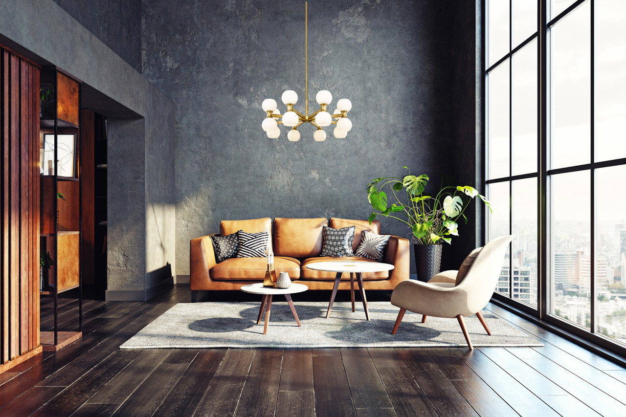 Z-LITE 494-16MGLD 16-Light Chandelier, Modern Gold