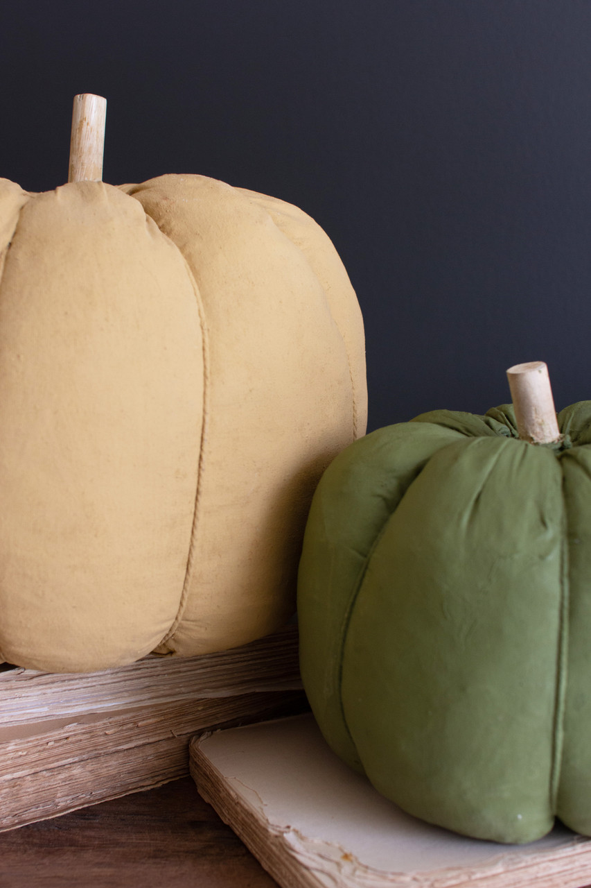 KALALOU NAKS1020 SET OF THREE PAINTED CANVAS PUMPKINS