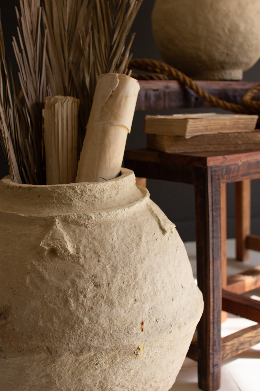 KALALOU NMCC1345 PAPER MACHE URN - 20" DIA