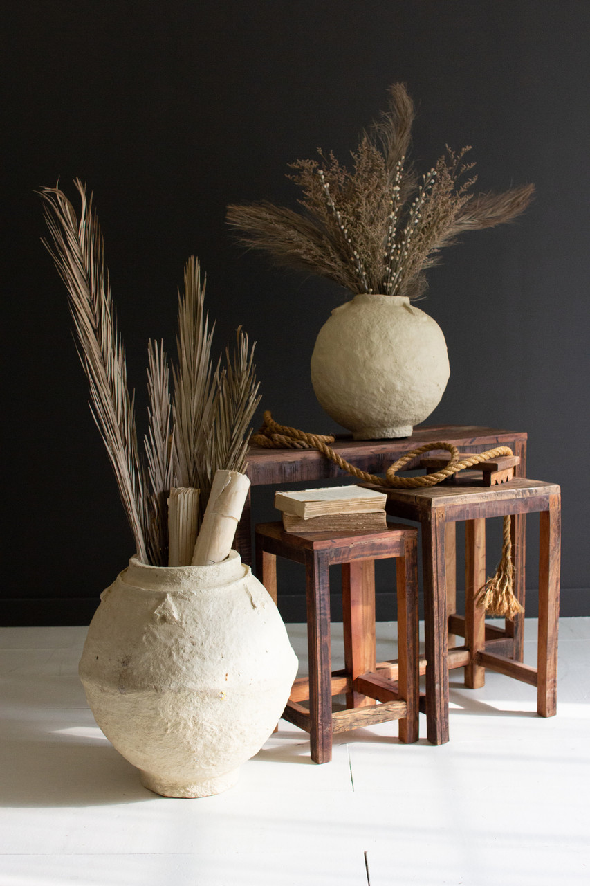 KALALOU NMCC1345 PAPER MACHE URN - 20" DIA