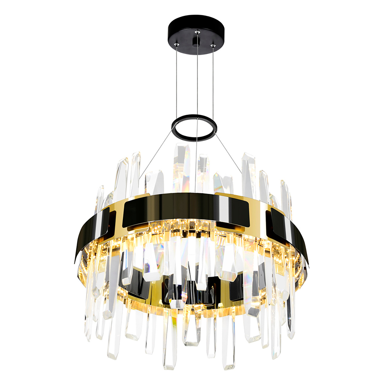 CWI LIGHTING 1592P18-612 Aya LED Integrated Pearl Black Chandelier