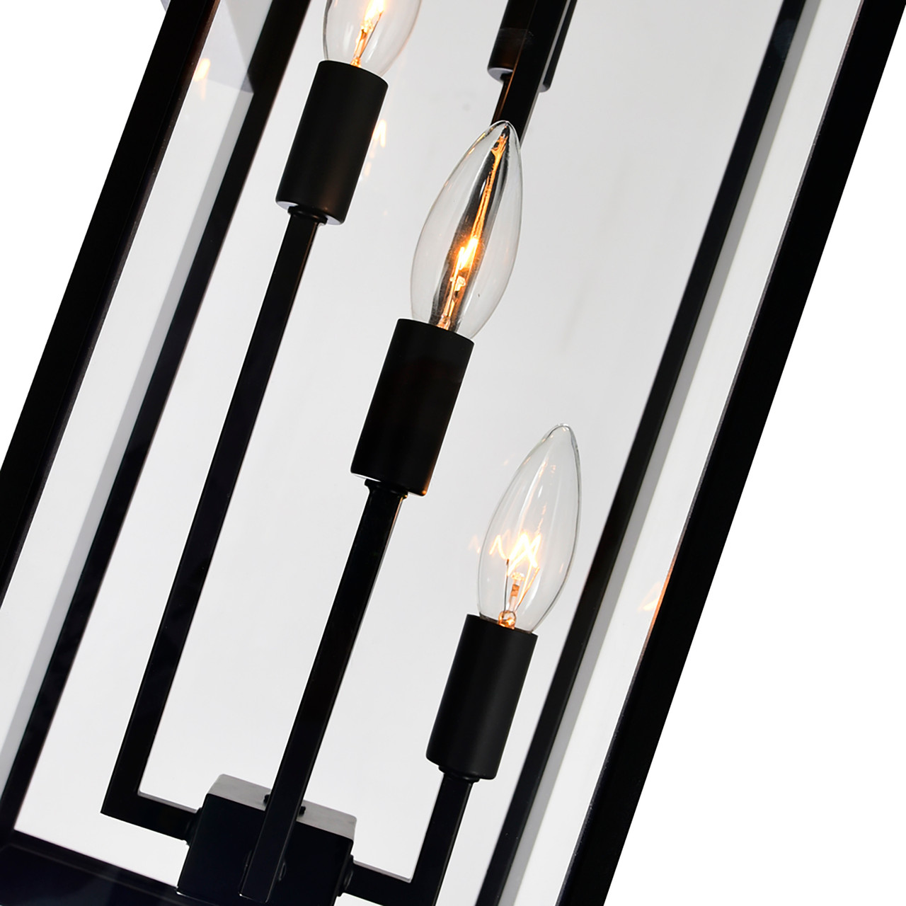 CWI LIGHTING 1695W8-4-101 Windsor 4 Light Black Outdoor Wall Light