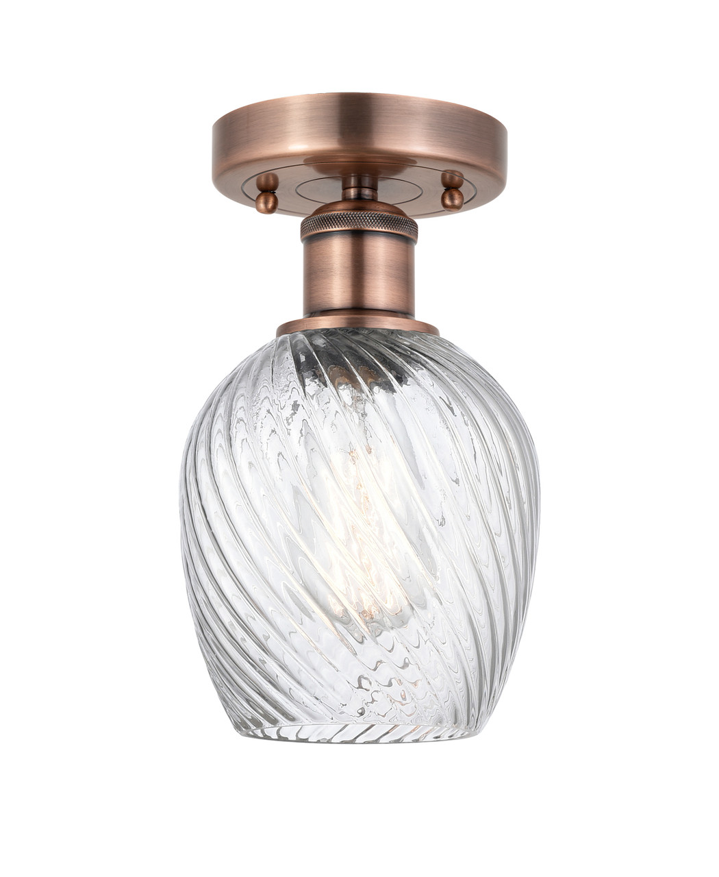 INNOVATIONS 616-1F-AC-G292 Salina 1 5 inch Flush Mount Antique Copper