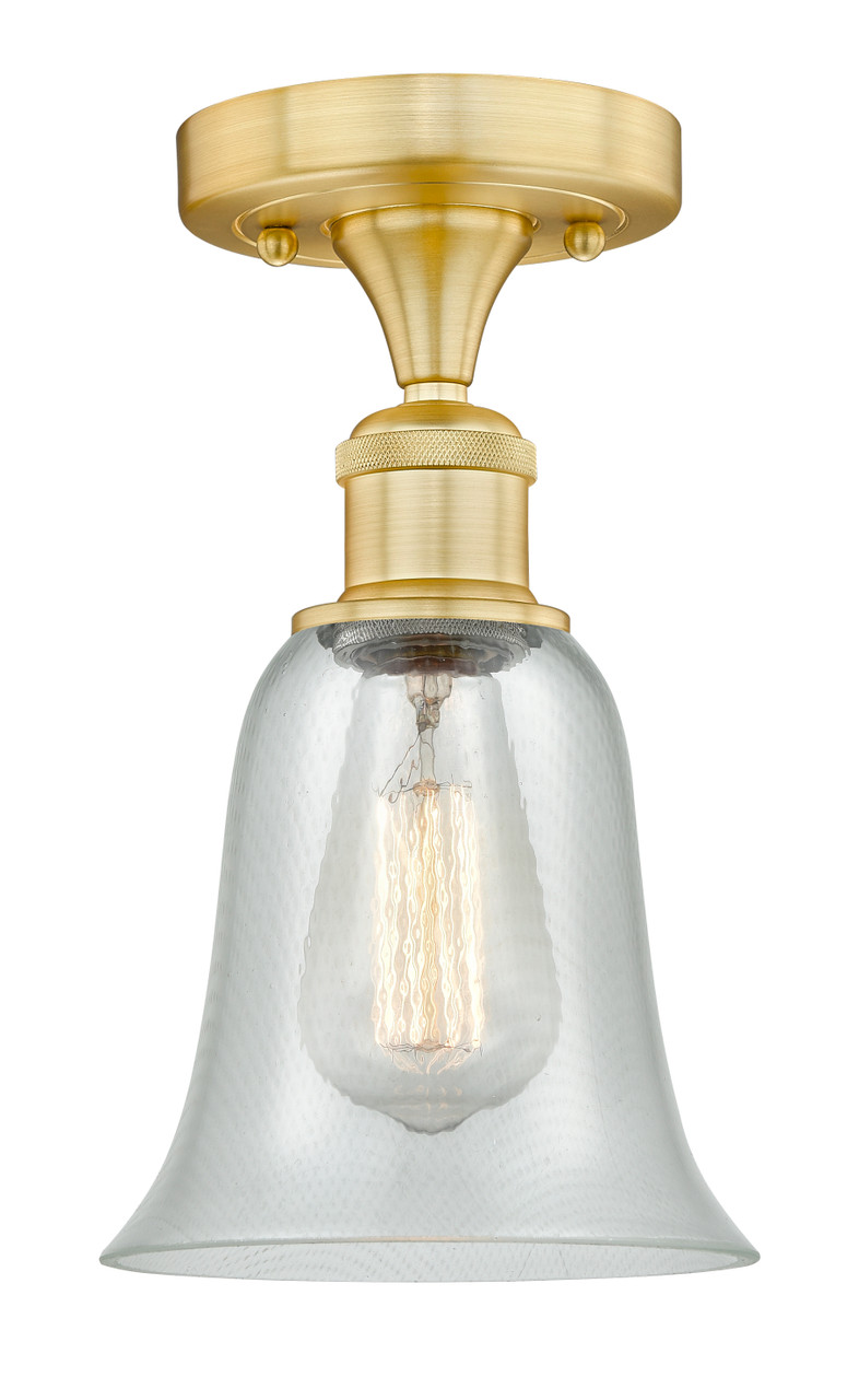 INNOVATIONS 616-1F-SG-G2812 Hanover 1 6.25 inch Flush Mount Satin Gold