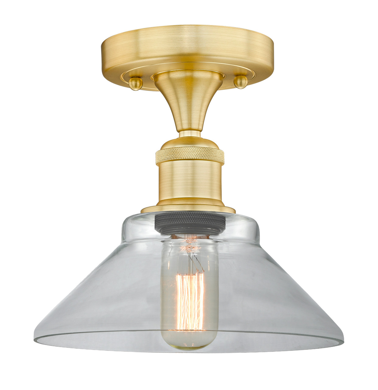 INNOVATIONS 616-1F-SG-G132 Orwell 1 8.375 inch Flush Mount Satin Gold