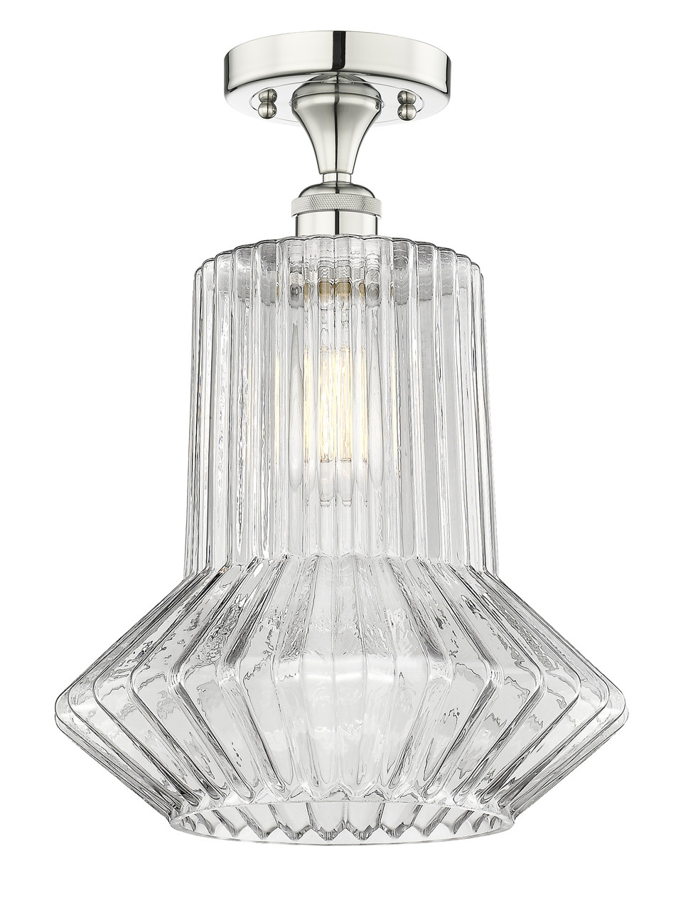 INNOVATIONS 616-1F-PN-G212 Springwater 1 12 inch Flush Mount Polished Nickel