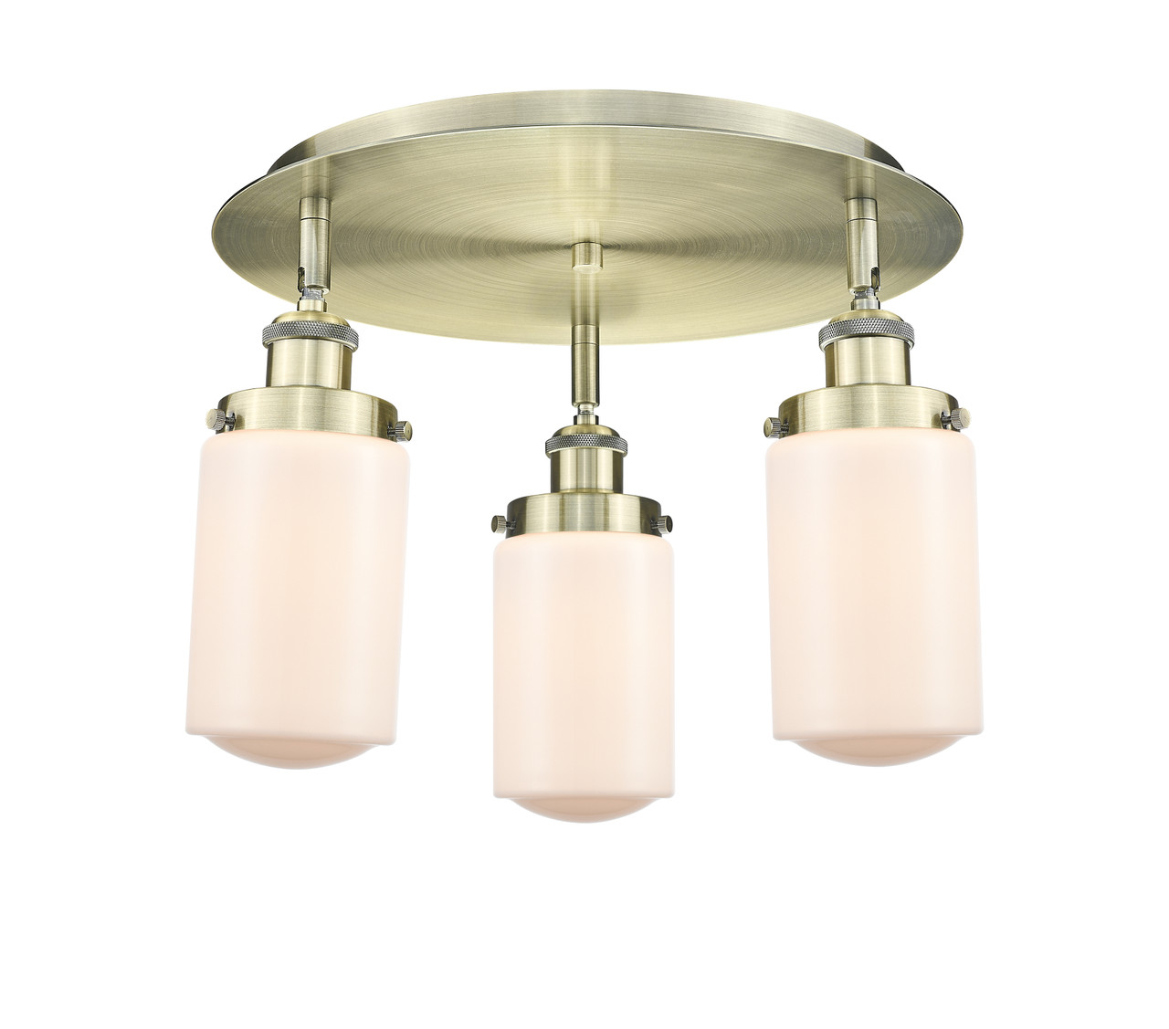 INNOVATIONS 916-3C-AB-G311 Dover 3 16.25 inch Flush Mount Antique Brass