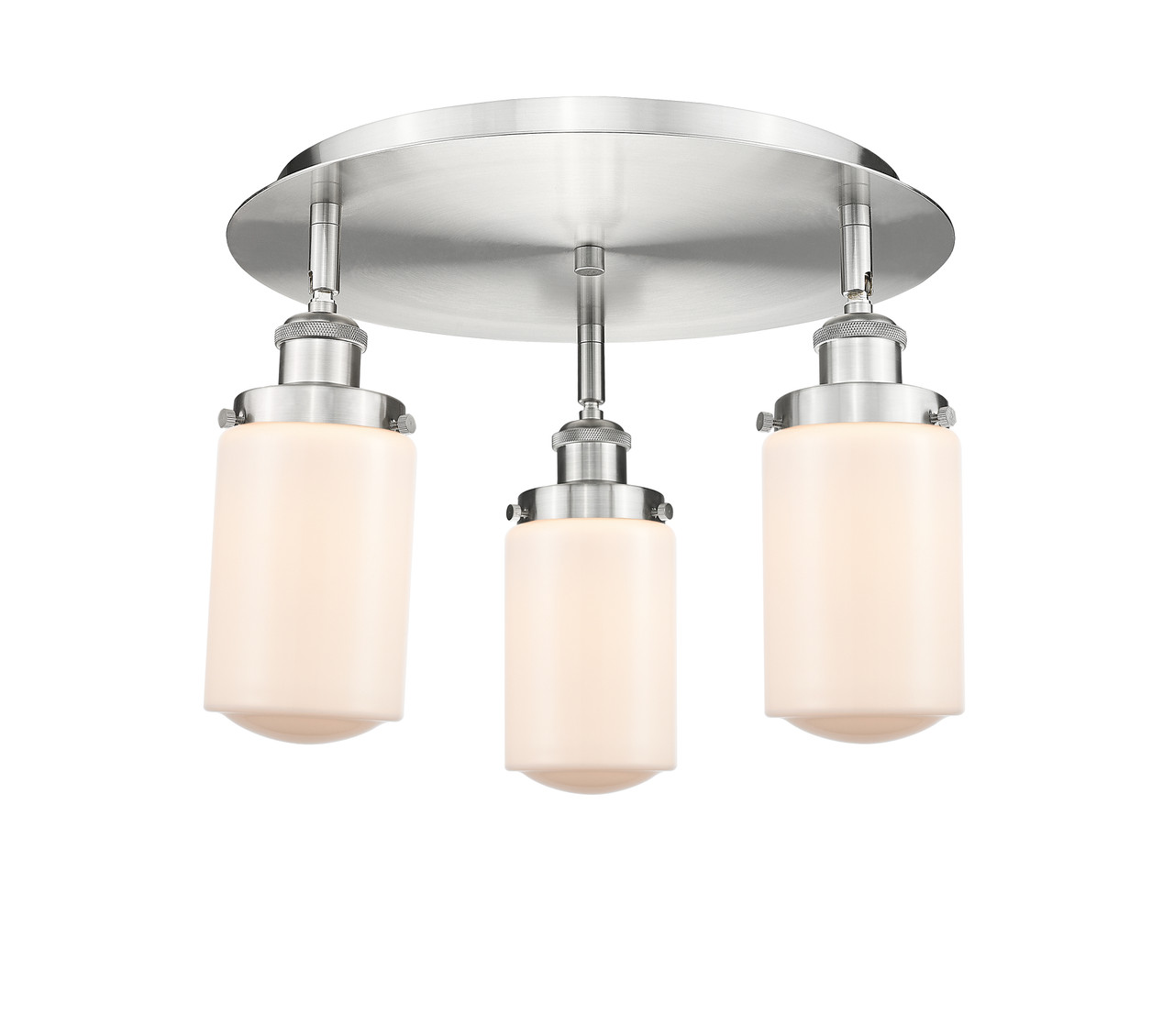 INNOVATIONS 916-3C-SN-G311 Dover 3 16.25 inch Flush Mount Satin Nickel