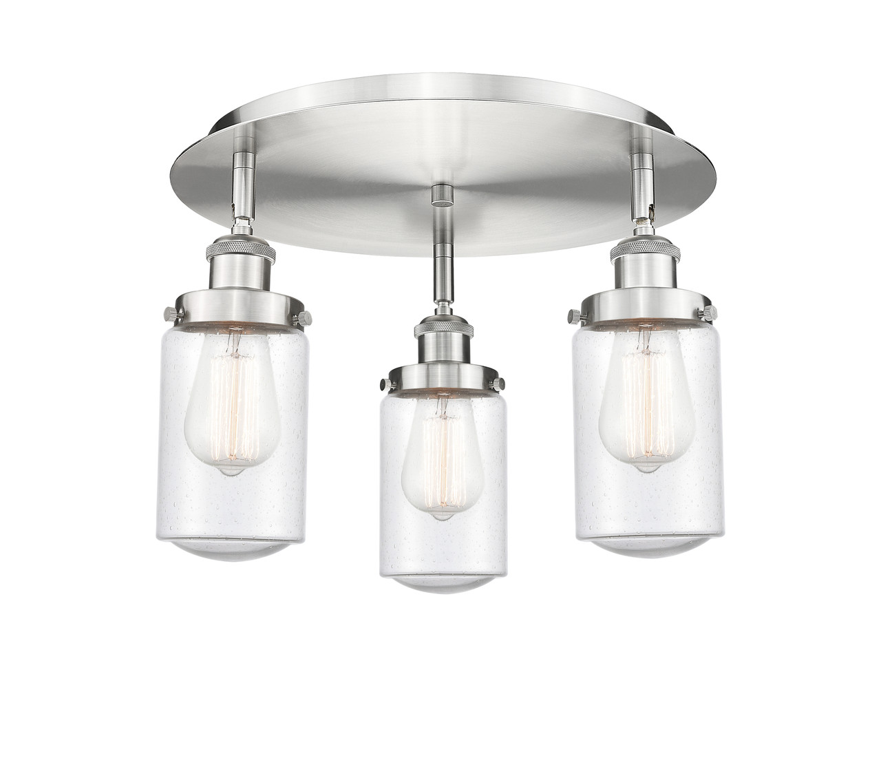 INNOVATIONS 916-3C-SN-G314 Dover 3 16.25 inch Flush Mount Satin Nickel