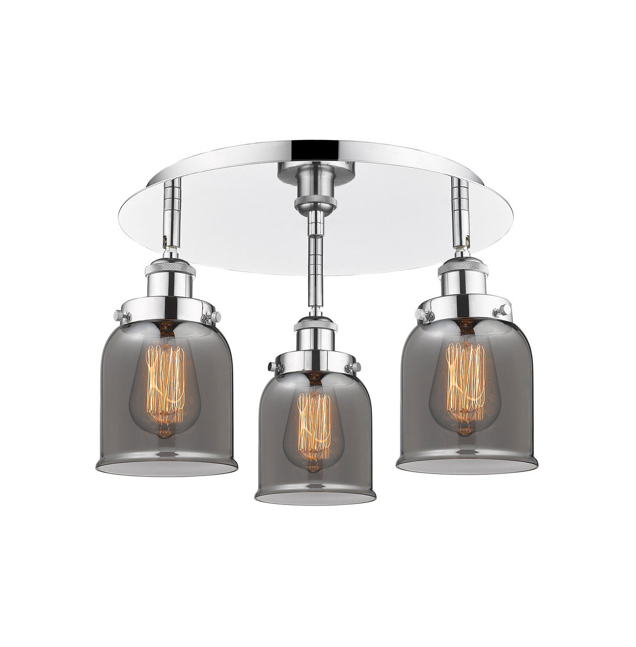 INNOVATIONS 916-3C-PC-G53 Cone 3 16.75 inch Flush Mount Polished Chrome