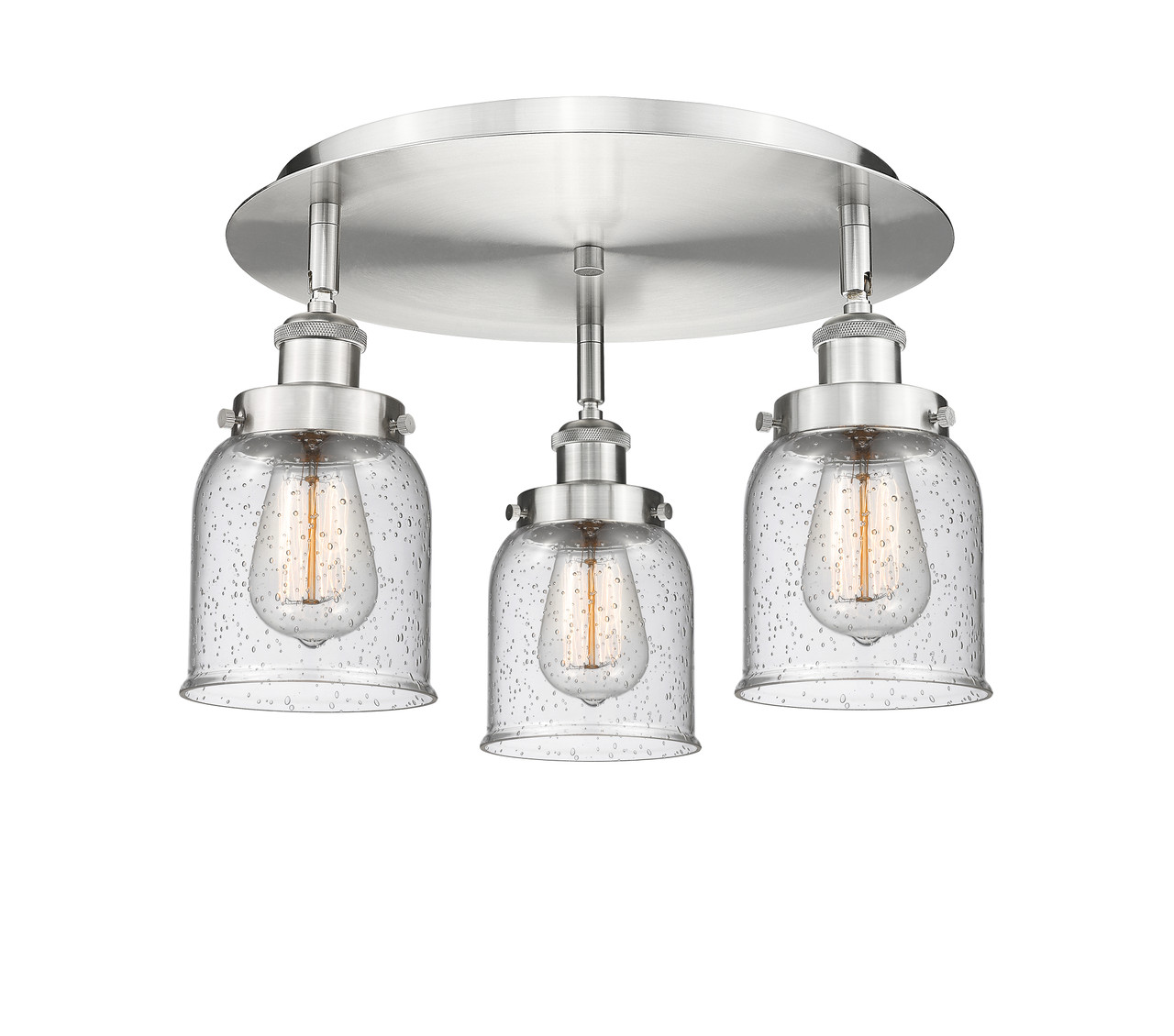 INNOVATIONS 916-3C-SN-G54 Cone 3 16.75 inch Flush Mount Satin Nickel