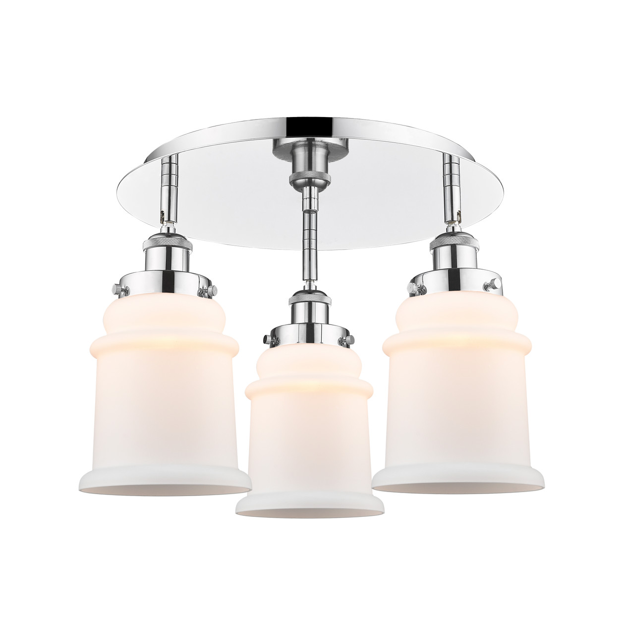 INNOVATIONS 916-3C-PC-G181 Canton 3 17.75 inch Flush Mount Polished Chrome