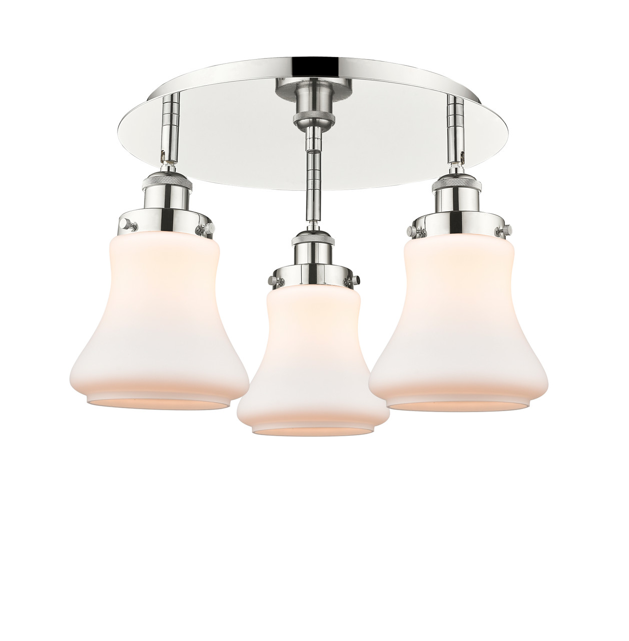 INNOVATIONS 916-3C-PN-G191 Bellmont 3 17.75 inch Flush Mount Polished Nickel