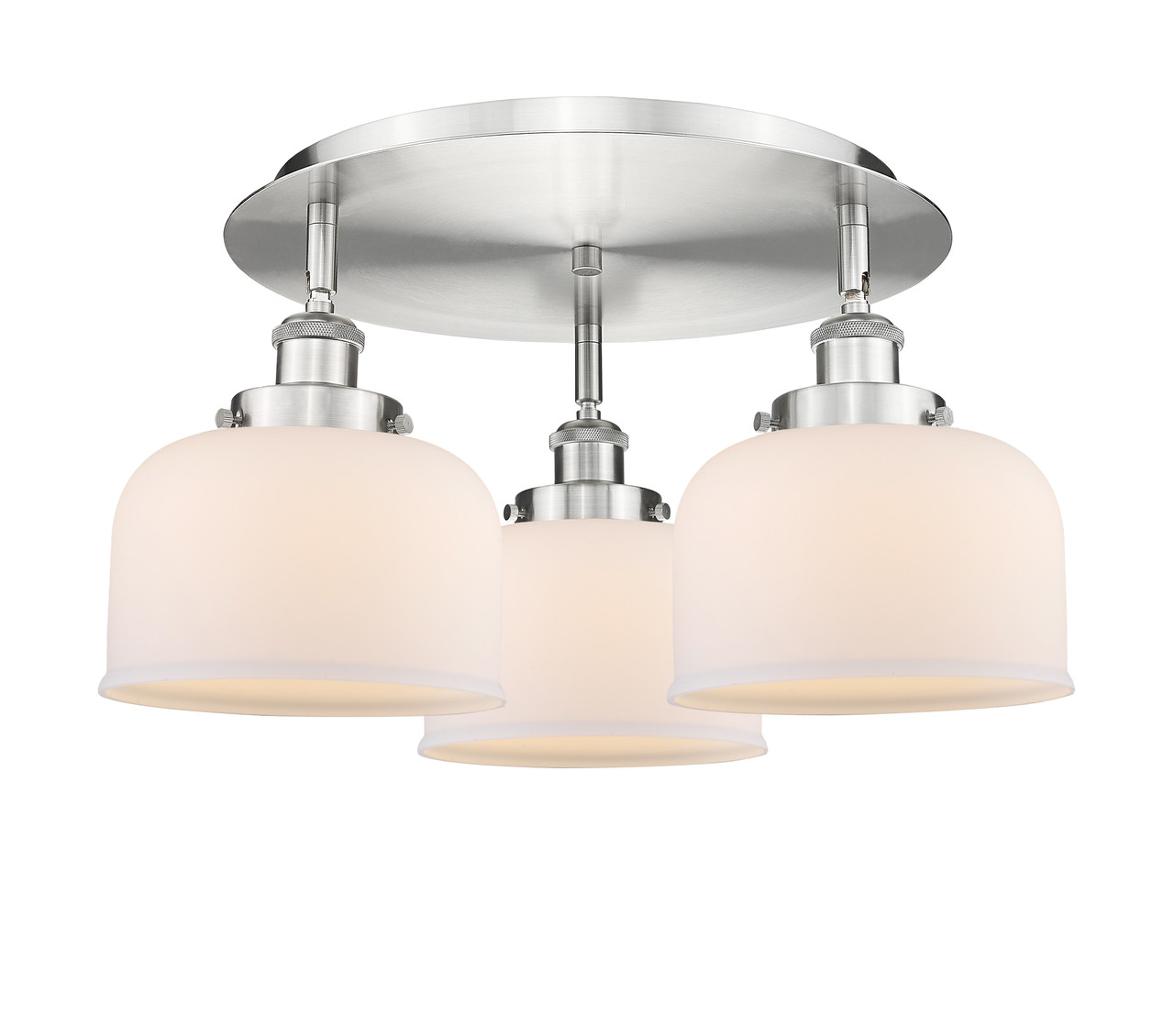 INNOVATIONS 916-3C-SN-G71 Cone 3 19.75 inch Flush Mount Satin Nickel