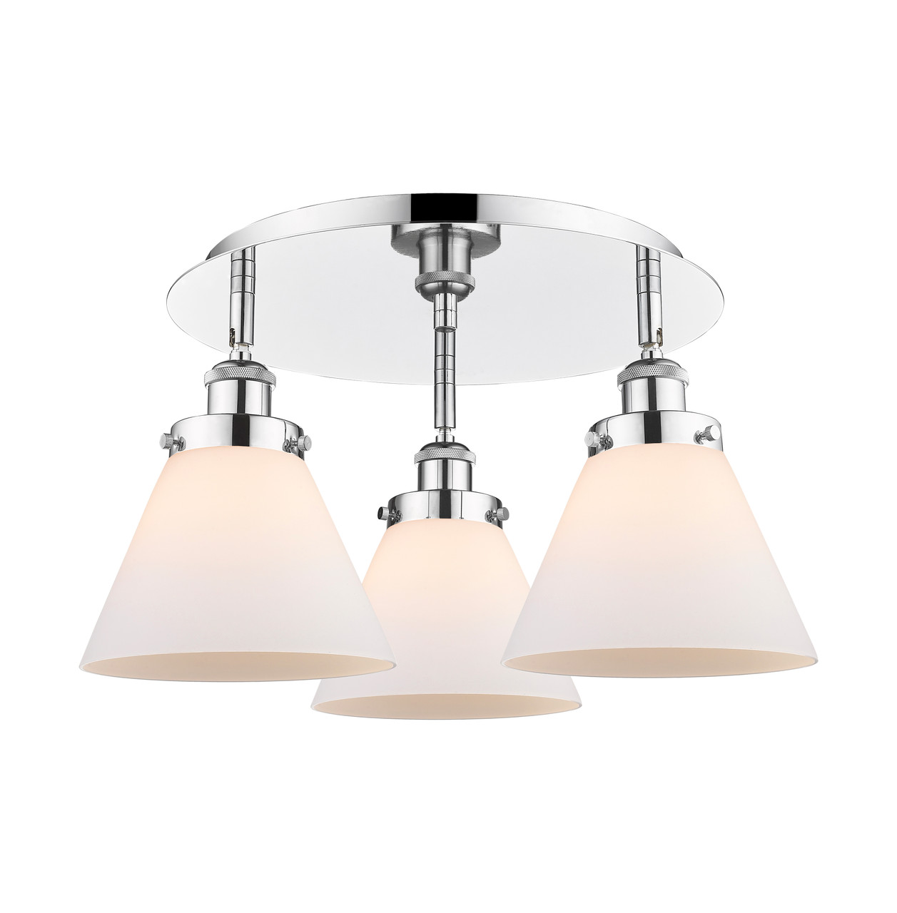INNOVATIONS 916-3C-PC-G41 Cone 3 19.5 inch Flush Mount Polished Chrome