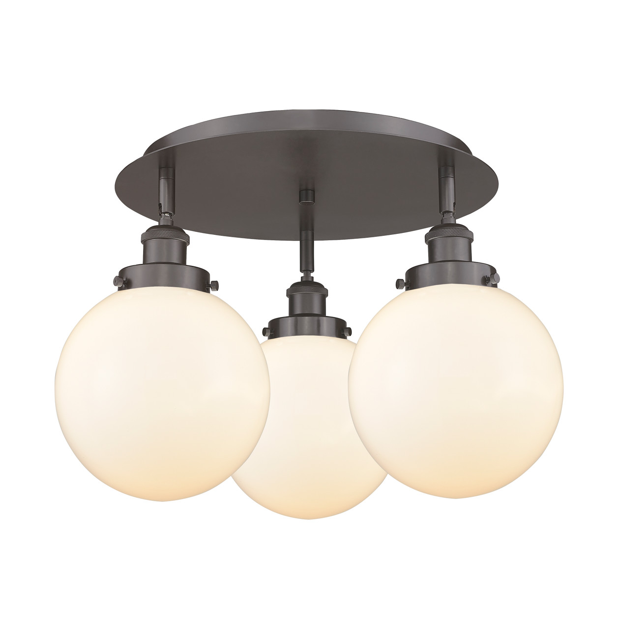 INNOVATIONS 916-3C-OB-G201-8 Beacon 3 19.75 inch Flush Mount Oil Rubbed Bronze