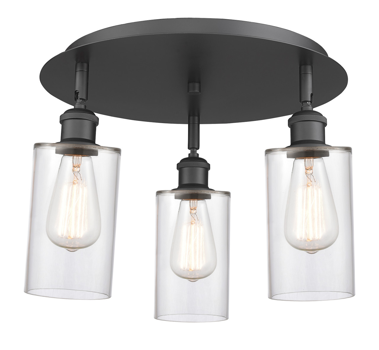 INNOVATIONS 516-3C-BK-G802 Clymer 3 15.625 inch Flush Mount Matte Black