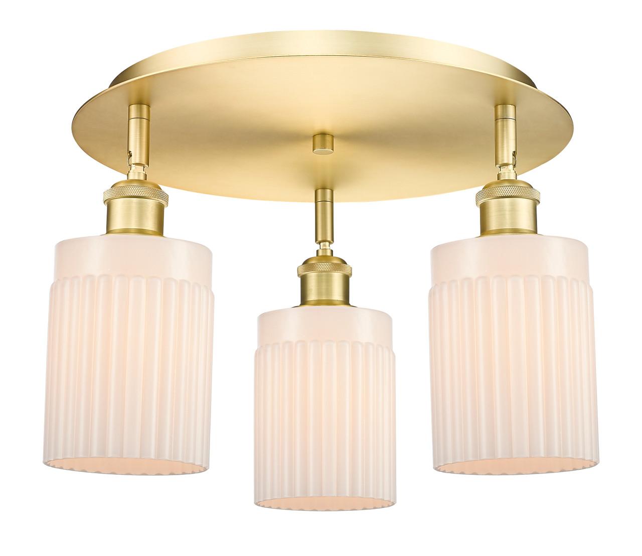INNOVATIONS 516-3C-SG-G341 Hadley 3 16.25 inch Flush Mount Satin Gold