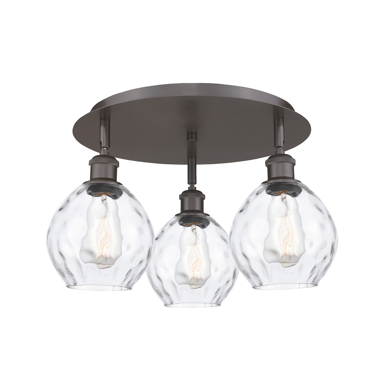 INNOVATIONS 516-3C-OB-G362 Waverly 3 17.75 inch Flush Mount Oil Rubbed Bronze