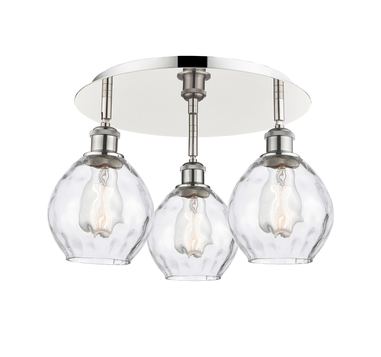INNOVATIONS 516-3C-PN-G362 Waverly 3 17.75 inch Flush Mount Polished Nickel
