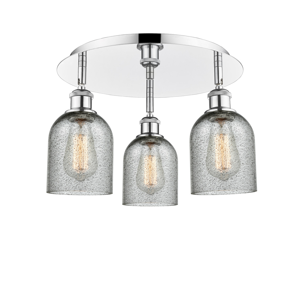 INNOVATIONS 516-3C-PC-G257 Caledonia 3 16.75 inch Flush Mount Polished Chrome