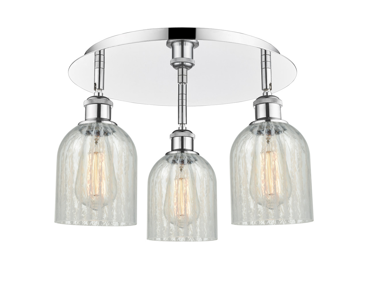 INNOVATIONS 516-3C-PC-G2511 Caledonia 3 16.75 inch Flush Mount Polished Chrome