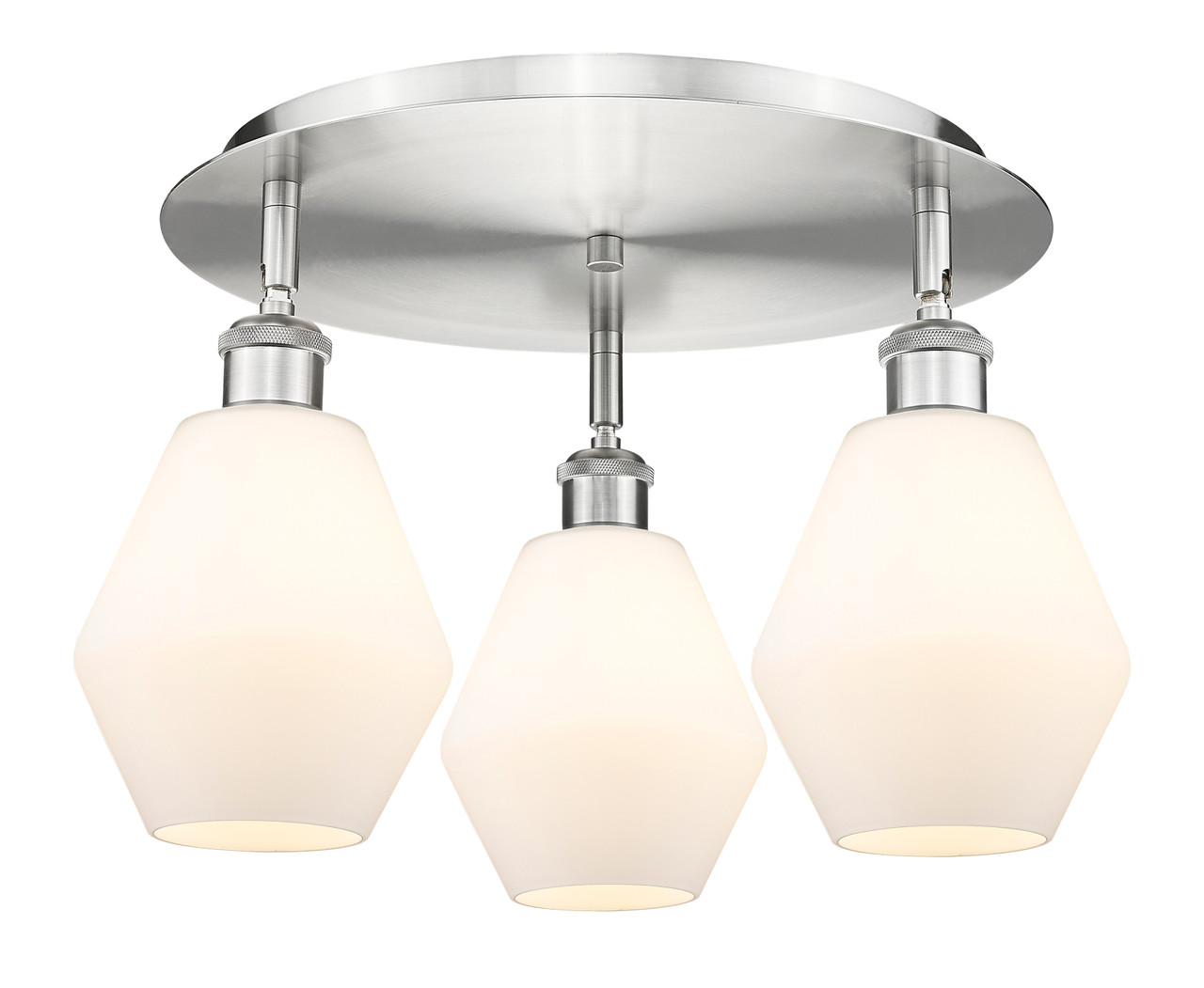 INNOVATIONS 516-3C-SN-G651-6 Cindyrella 3 17.75 inch Flush Mount Satin Nickel