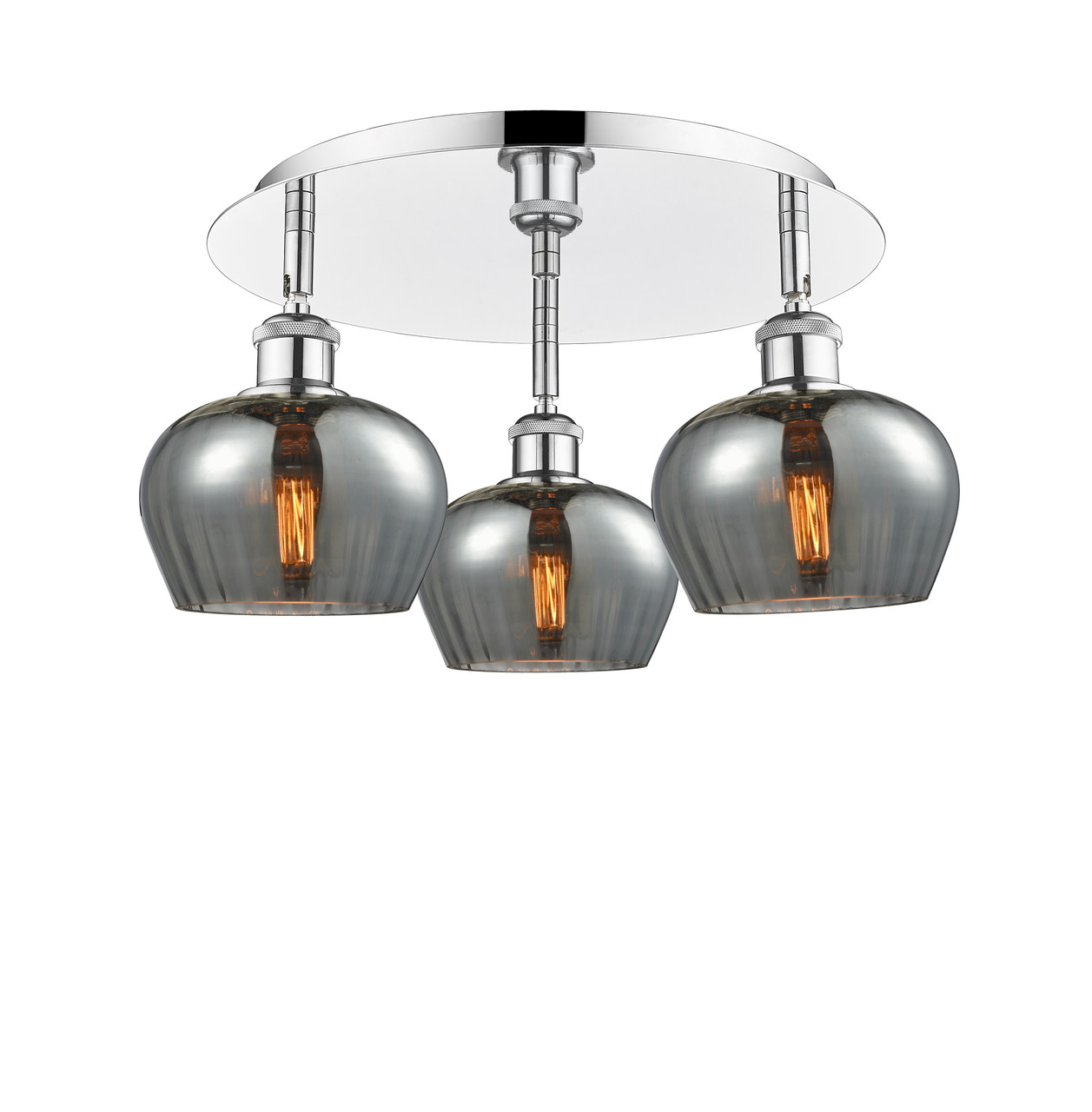 INNOVATIONS 516-3C-PC-G93 Fenton 3 18.25 inch Flush Mount Polished Chrome