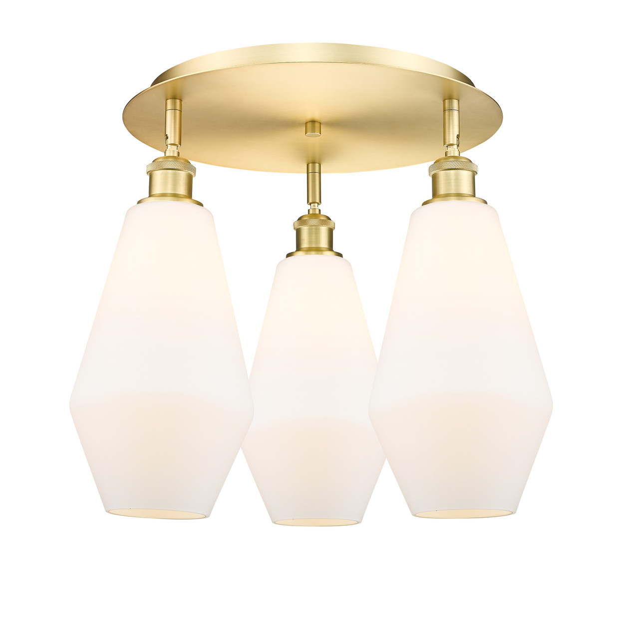 INNOVATIONS 516-3C-SG-G651-7 Cindyrella 3 18.75 inch Flush Mount Satin Gold