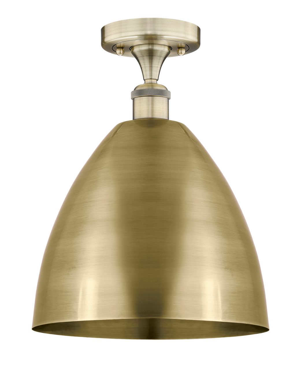 INNOVATIONS 616-1F-AB-MBD-12-AB Metal Bristol 1 12 inch Semi-Flush Mount Antique Brass