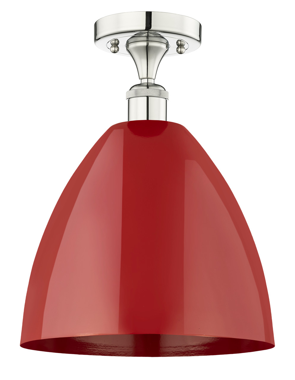 INNOVATIONS 616-1F-PN-MBD-12-RD Plymouth Dome 1 12 inch Semi-Flush Mount Polished Nickel