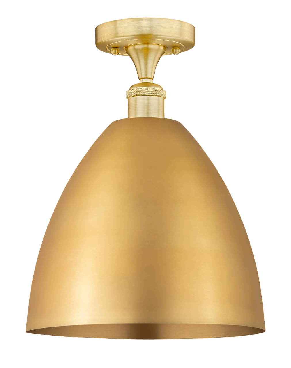 INNOVATIONS 616-1F-SG-MBD-12-SG Metal Bristol 1 Light 12 inch Semi-Flush Mount Satin Gold