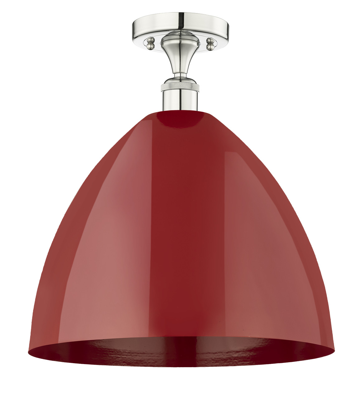 INNOVATIONS 616-1F-PN-MBD-16-RD Plymouth Dome 1 16 inch Semi-Flush Mount Polished Nickel