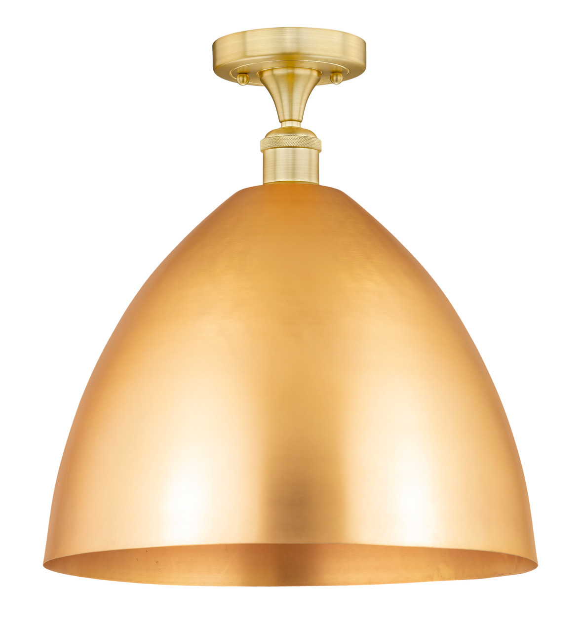 INNOVATIONS 616-1F-SG-MBD-16-SG Metal Bristol 1 Light 16 inch Semi-Flush Mount Satin Gold