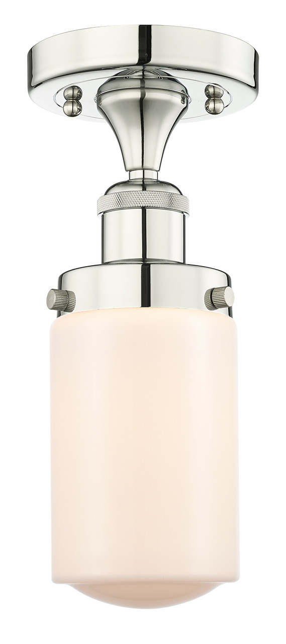 INNOVATIONS 616-1F-PN-G311 Dover 1 6.5 inch Semi-Flush Mount Polished Nickel