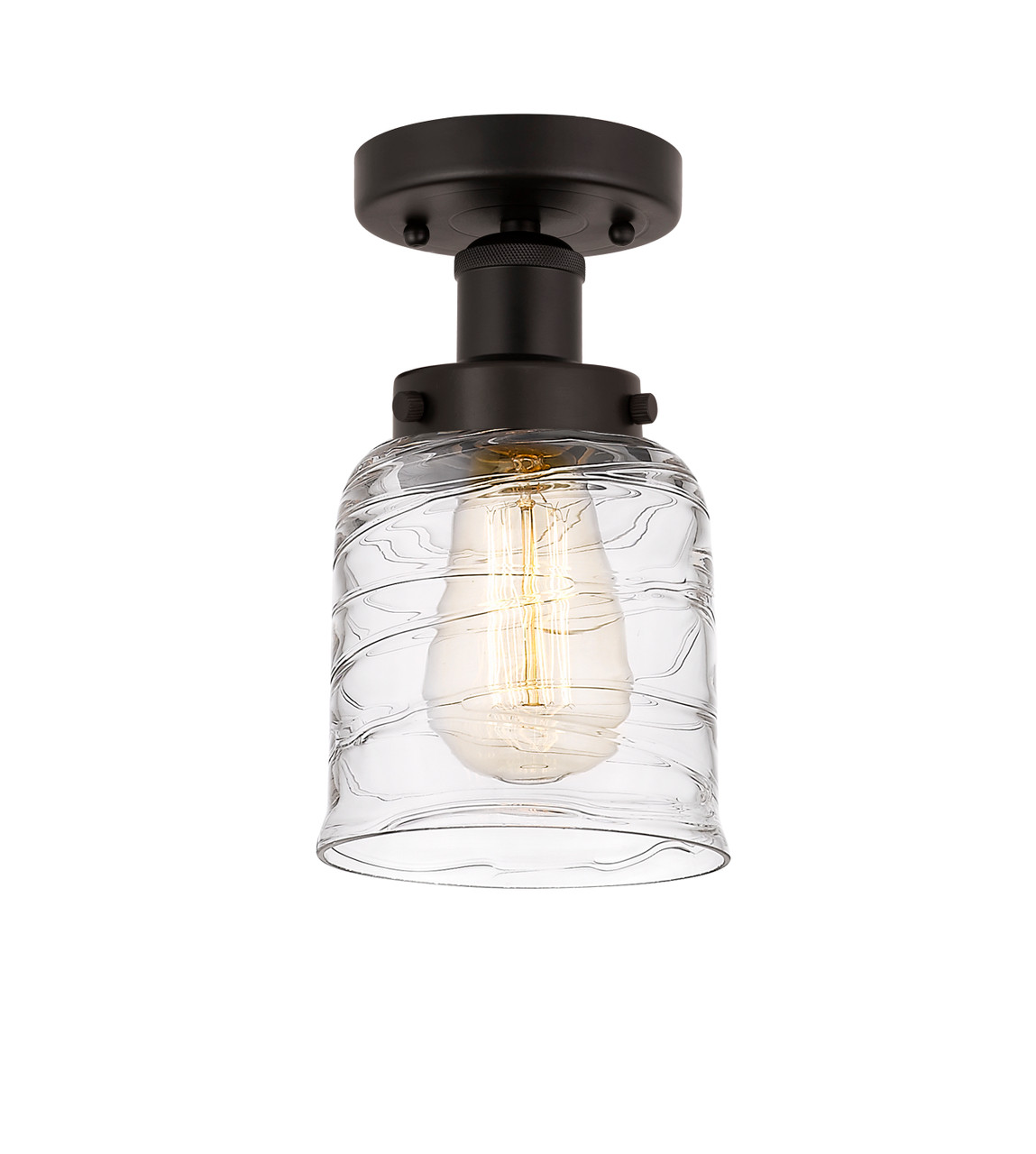 INNOVATIONS 616-1F-OB-G513 Bell 1 Light 6.5 inch Semi-Flush Mount Oil Rubbed Bronze