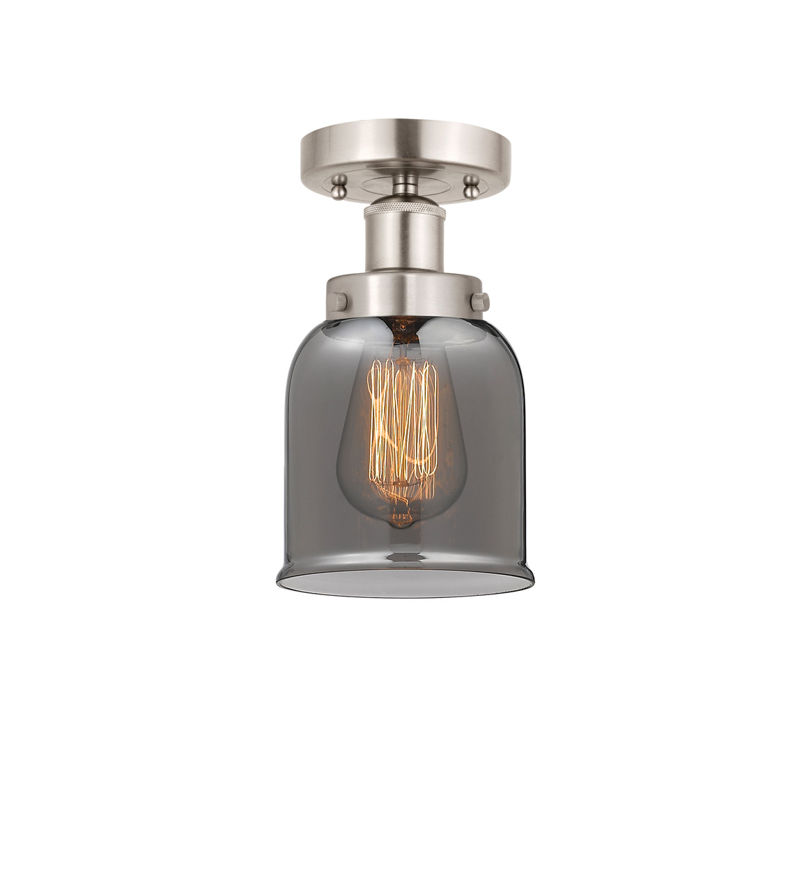 INNOVATIONS 616-1F-SN-G53 Bell 1 Light 6.5 inch Semi-Flush Mount Brushed Satin Nickel