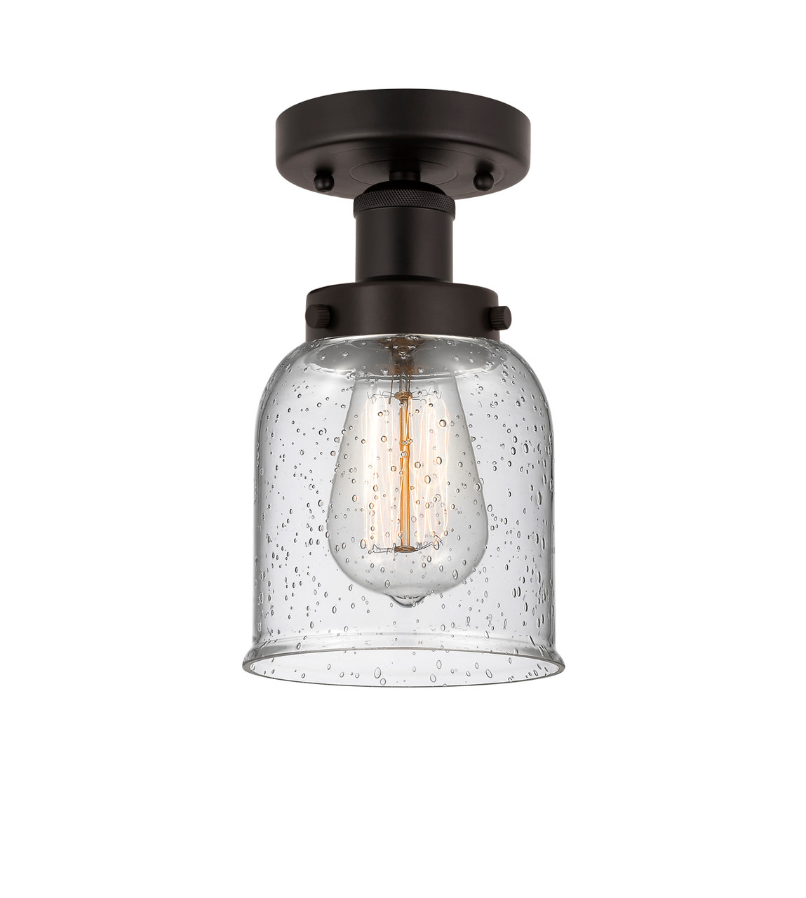 INNOVATIONS 616-1F-OB-G54 Bell 1 Light 6.5 inch Semi-Flush Mount Oil Rubbed Bronze