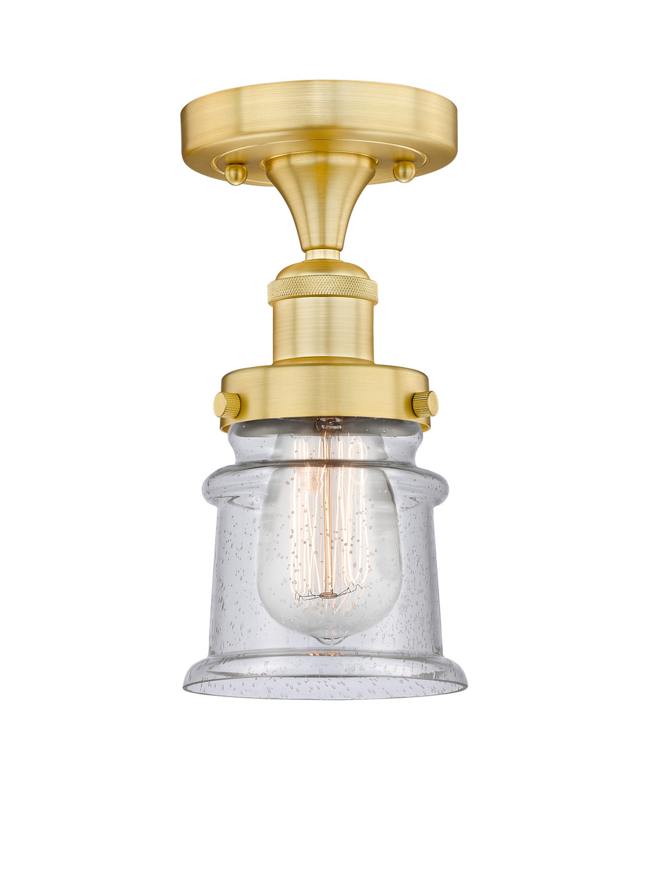 INNOVATIONS 616-1F-SG-G184S Canton 1 5.25 inch Semi-Flush Mount Satin Gold