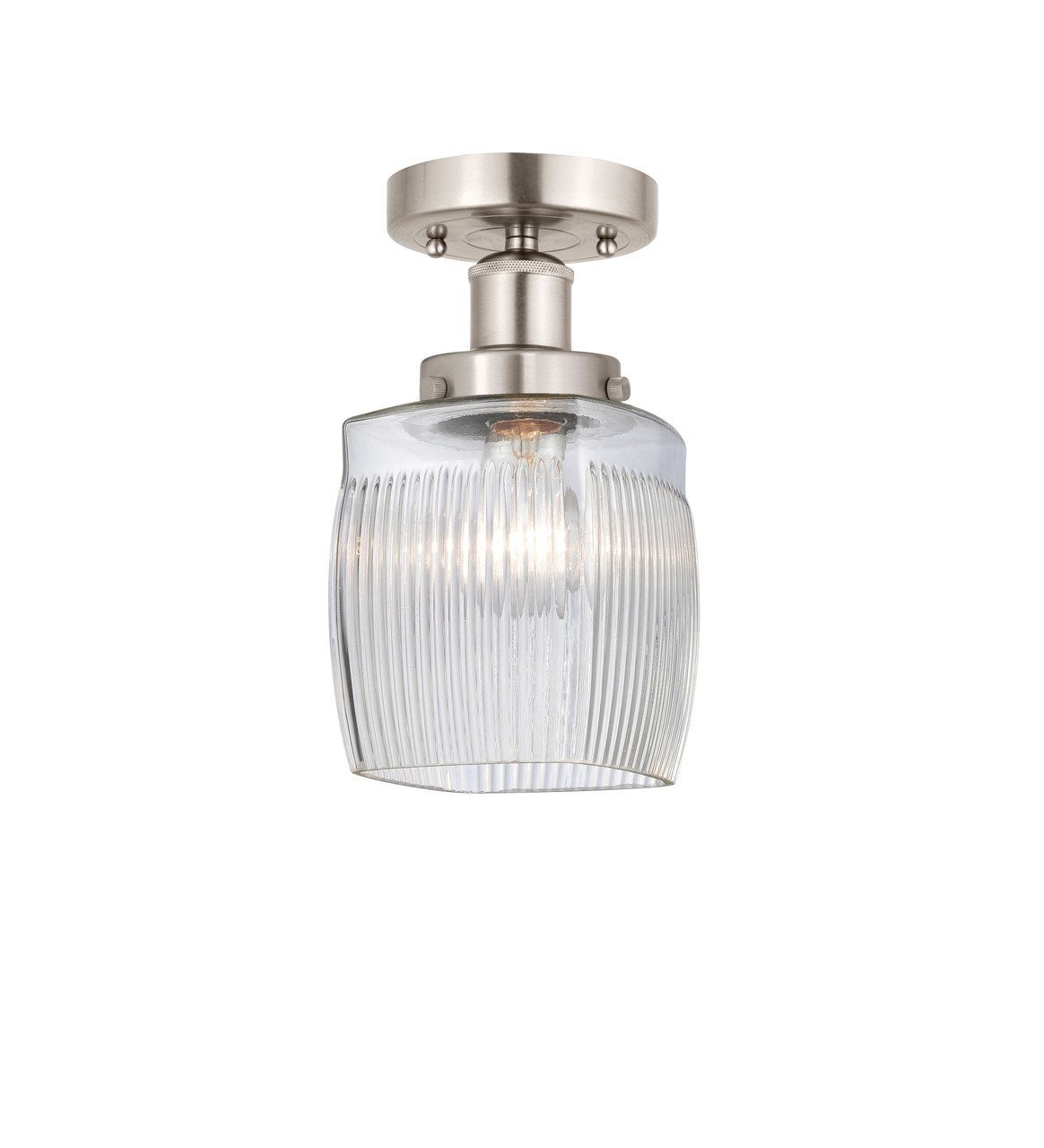 INNOVATIONS 616-1F-SN-G302 Colton 1 Light 6 inch Semi-Flush Mount Brushed Satin Nickel