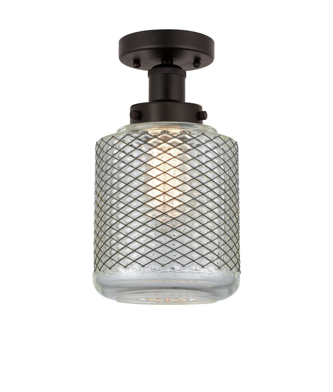 INNOVATIONS 616-1F-OB-G262 Stanton 1 Light 6 inch Semi-Flush Mount Oil Rubbed Bronze