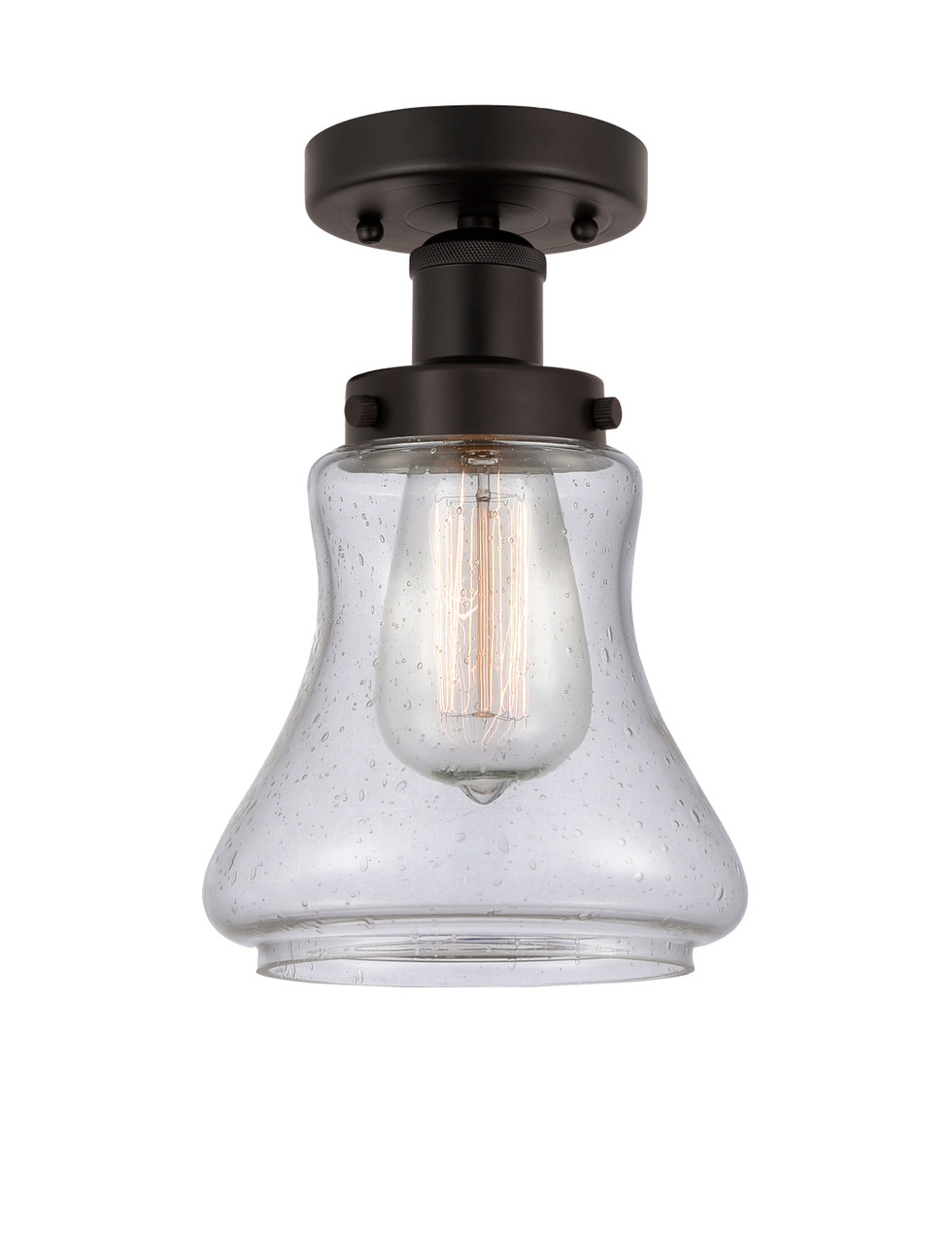 INNOVATIONS 616-1F-OB-G194 Bellmont 1 Light 6.5 inch Semi-Flush Mount Oil Rubbed Bronze