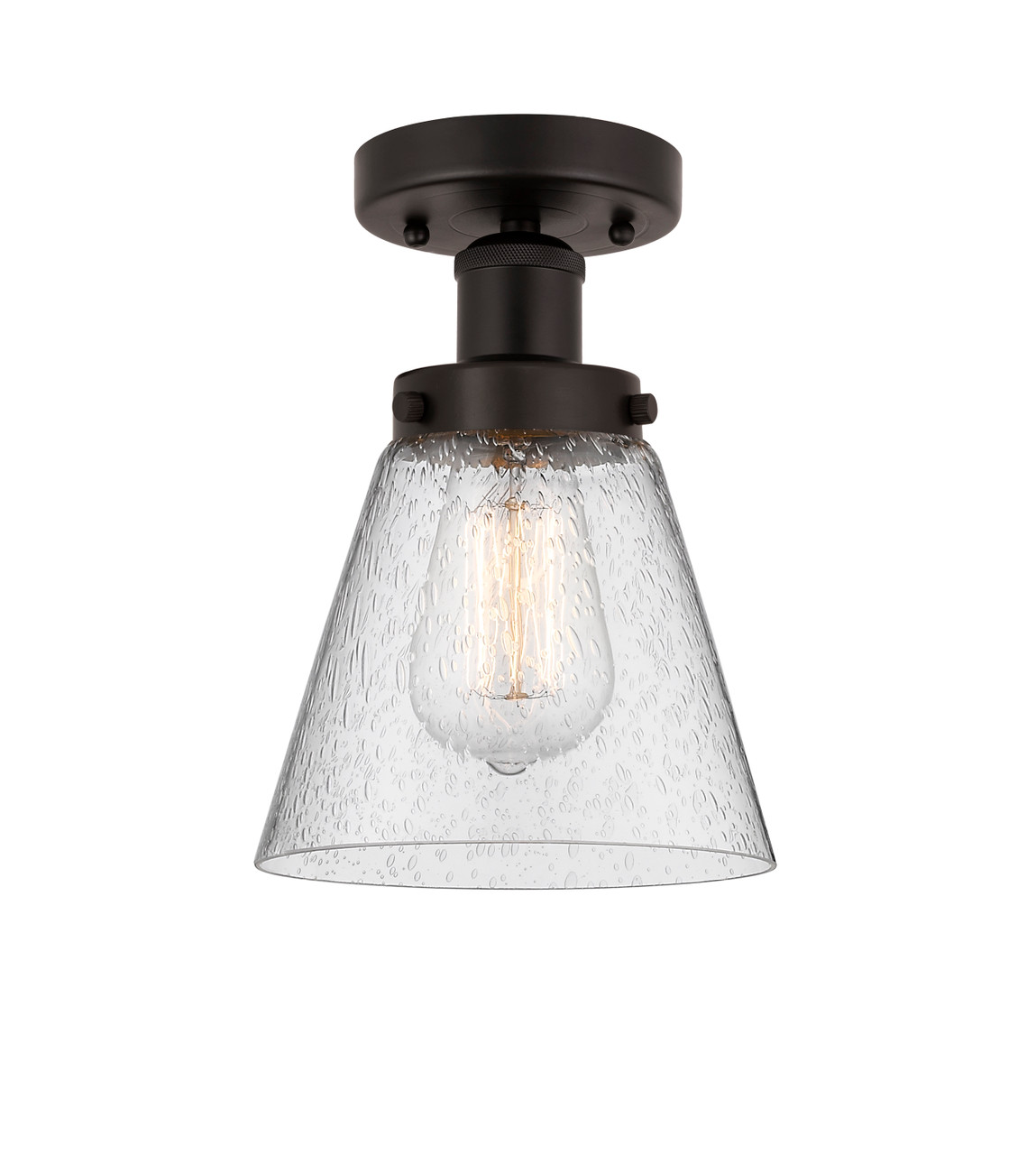 INNOVATIONS 616-1F-OB-G64 Cone 1 Light 6.5 inch Semi-Flush Mount Oil Rubbed Bronze