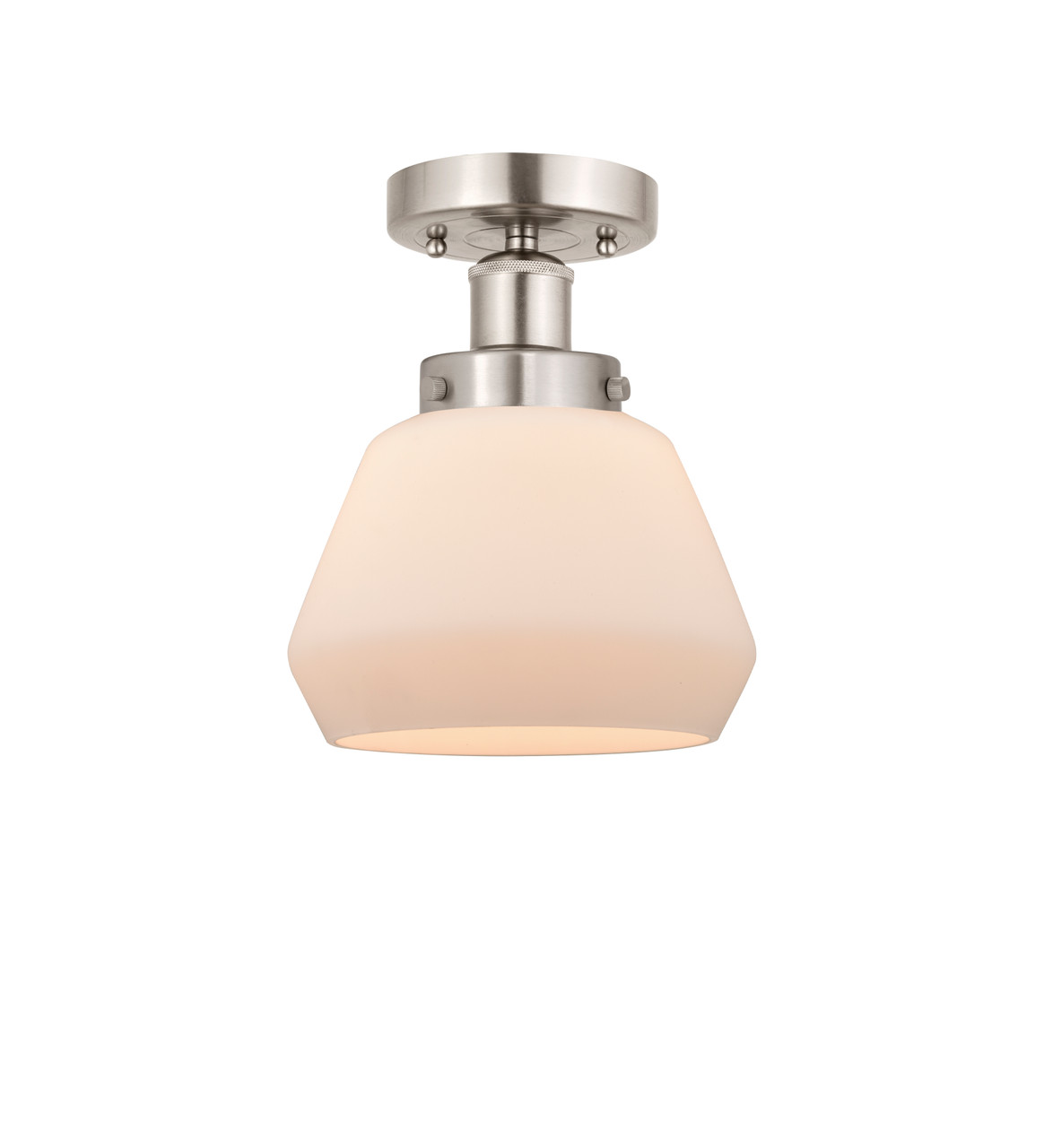 INNOVATIONS 616-1F-SN-G171 Fulton 1 Light 6.5 inch Semi-Flush Mount Brushed Satin Nickel