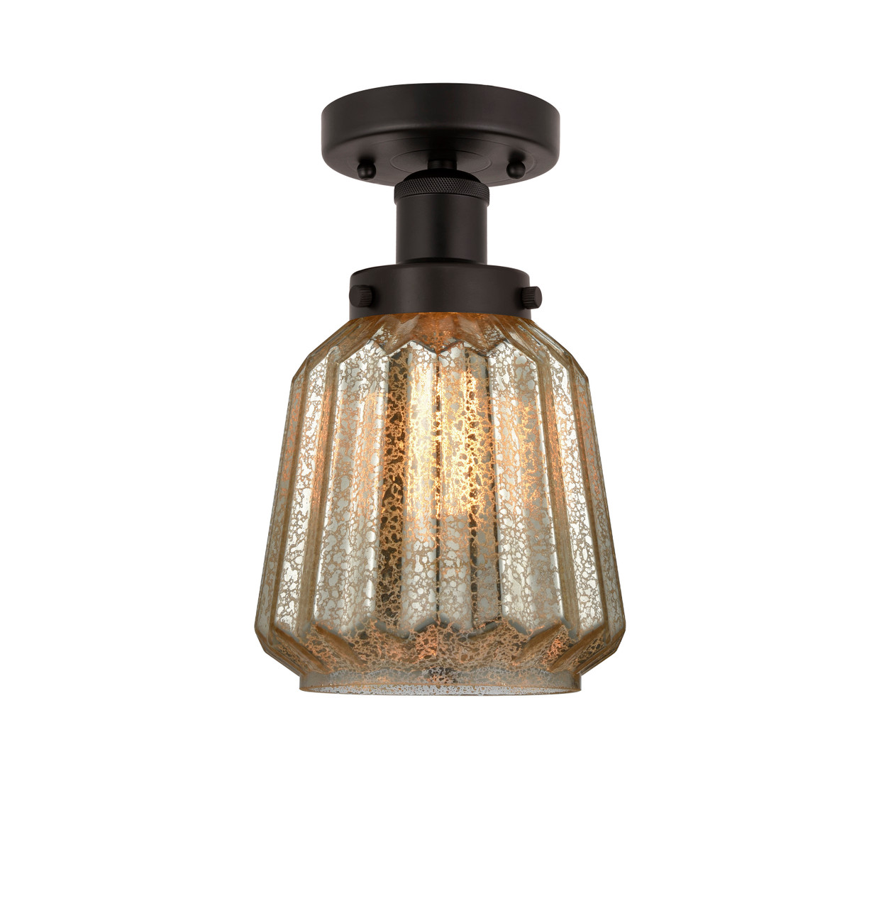 INNOVATIONS 616-1F-OB-G146 Chatham 1 Light 6.5 inch Semi-Flush Mount Oil Rubbed Bronze